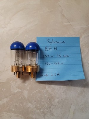 Set of (2) Sylvania BEH 150W 120-125V Projector Bulb UNTESTED