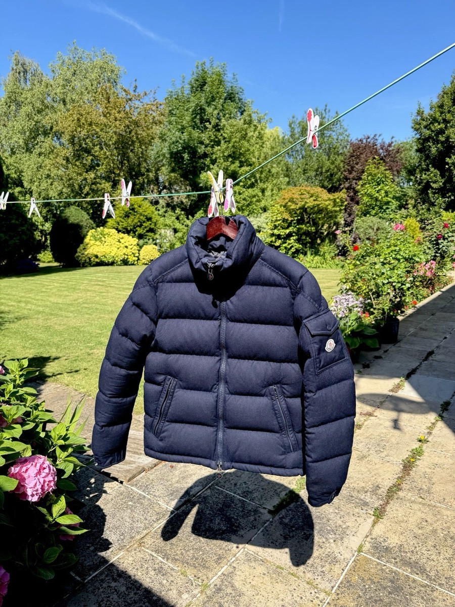 Navy Blue Montgenevre Giubbotto Montgenevre Jacket Moncler Wool