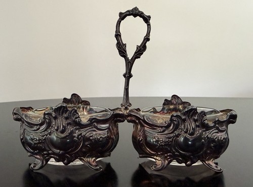 Hazorfim Sterling Silver Double Spice Open Dish Stand