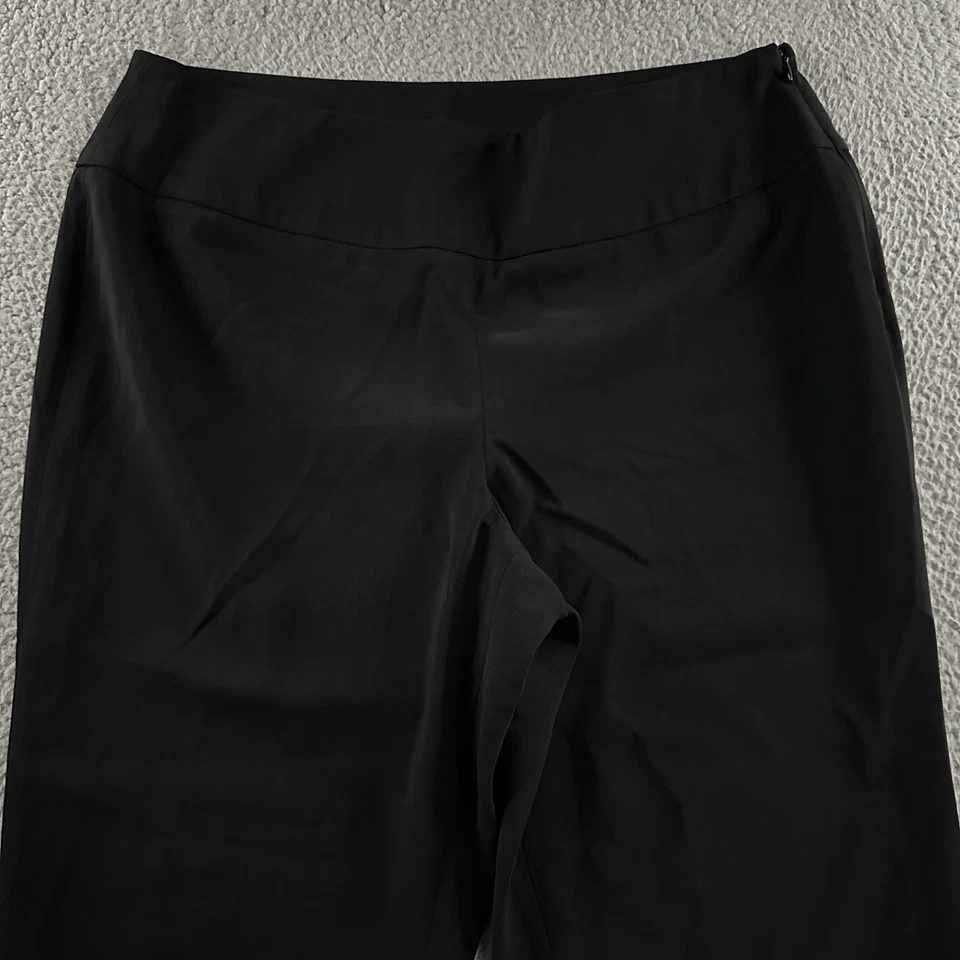 Pantalones para mujer Spiegel negros talla 14 tiro alto carrera oficina trabajo 100 % poliéster Foto 2 de 4