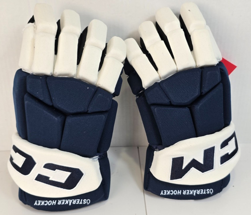 CCM 85C Ice Hockey Gloves Senior 13"" Navy White IFK Osteraker Team Pro Stock