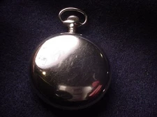 18 SIZE OPEN FACE LEVER SET CASE GREAT NICKEL CASE--GLASS CRYSTAL!!  #108