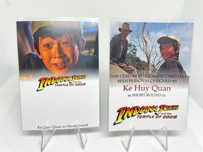 Ke Huy Quan Custom Autogrammkarte Indiana Jones Temple of Doom Short Round