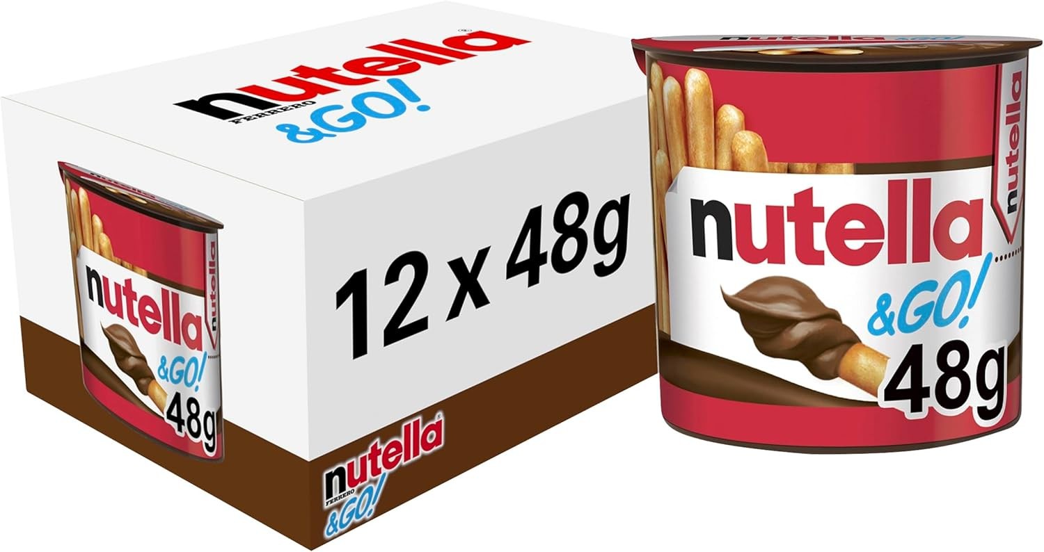 Nutella &Go! Hazelnut Snack Kit, Bulk Chocolate Gift, Hazelnut Spread with Coco