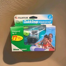 Fujifilm Quicksnap Waterproof Disposable Camera , Y2K Transparent Blue Fast Ship