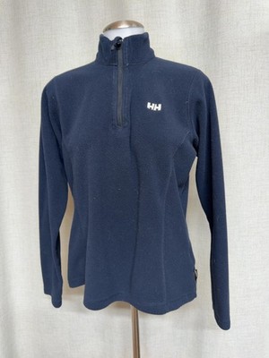 HELLY HANSEN Navy Blue 1/4 Zip Polartec Fleece Pullover Sweater sz M