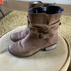 Ladies, Next Light Brown Leather Ankle Boots, Size 4 Eur 37