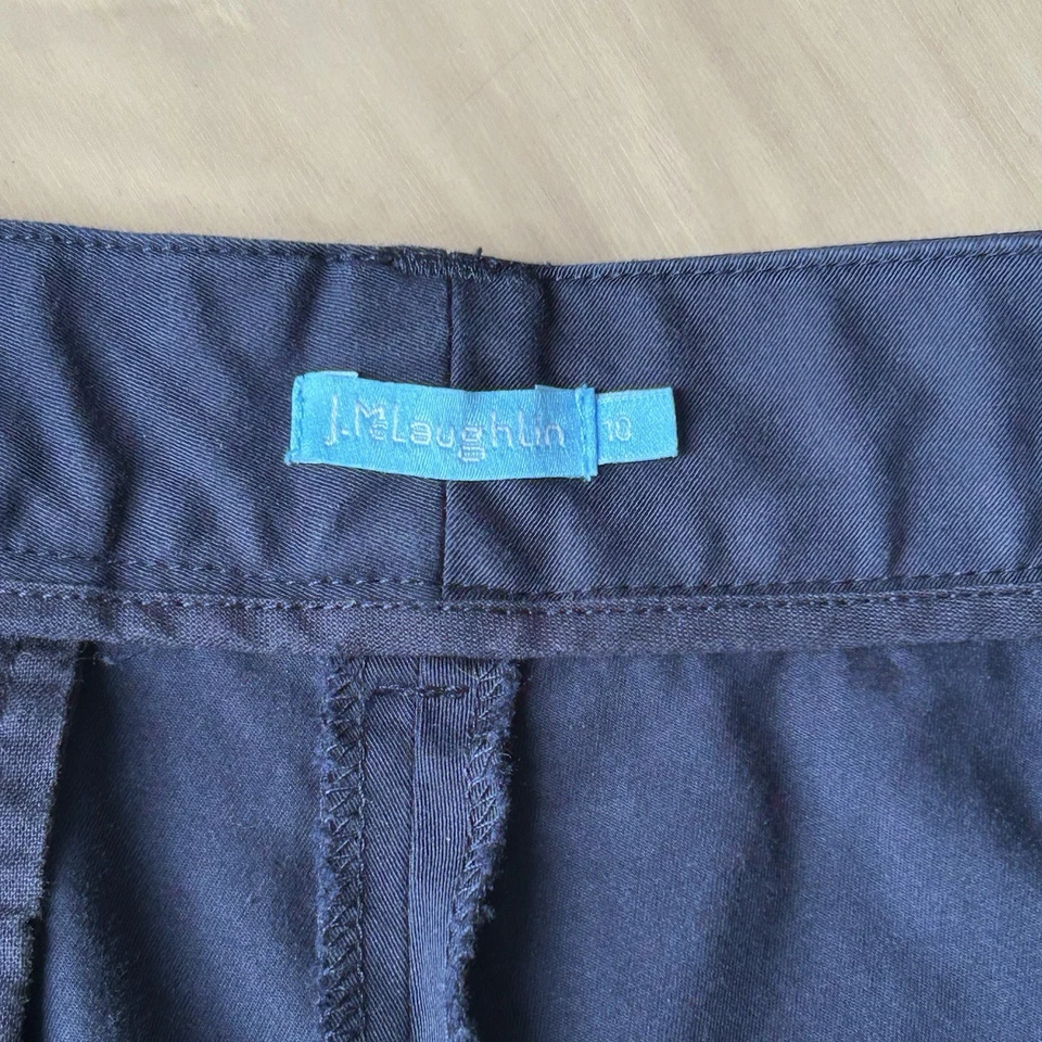 Pantalones Cortos J. McLaughlin Chino Azul Festoneado 5” Entrepierna Mujer’s 10 Foto 4 de 4