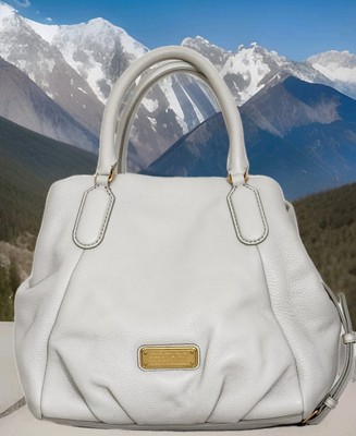  MARC JACOBS NEW Q FRAN TUMBLEWEED BEIGE LEATHER LG SHOULDER TOTE BAG NWT!