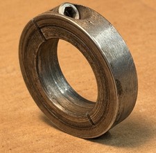 Stainless Steel 1-1/4” ID 1-Piece Single Split Clamp Collar  X 2”OD Used