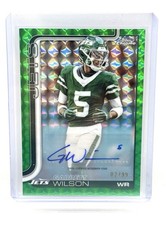 2025 Topps Chrome #BA-GW Garrett Wilson Green Geometric Refractor Auto /99