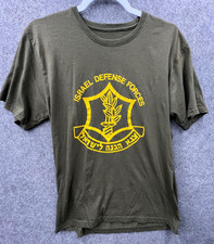Israel Defense Forces T Shirt Authentic M Fits Large 90s Military Green