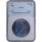 1921 $1 Morgan Silver Dollar ~ UNC Details - Artificial Toning