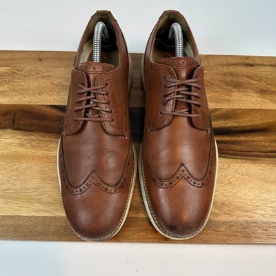 Mens Cole Haan LunarGrand Brown Leather Wingtip Brogue 