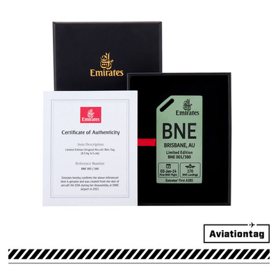Aviationtag Emirates Airbus A380 - A6-EDA BNE Brisbane White