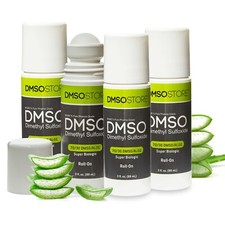 DMSO 70/30 3 oz. Roll-on w/Aloe Vera 4 Pack 99.995 Low odor Pharma Grade