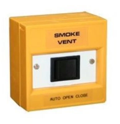VAT INC - KAC WY9203-SY Smoke Vent Rocker Switch Open-Auto-Close, Yellow (43/36)