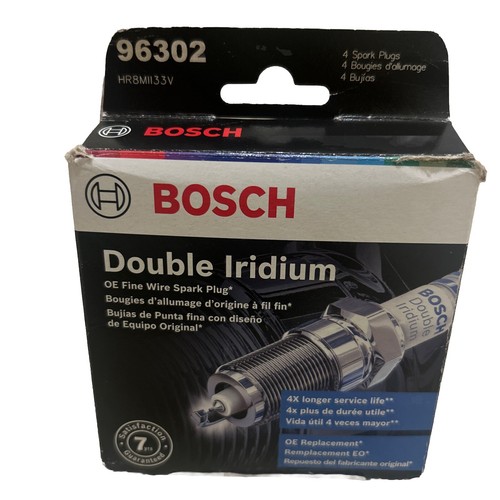 3 Pack BOSCH Double Iridium Spark Plug 96302•HR8MII33V Open Box - Picture 3 of 16