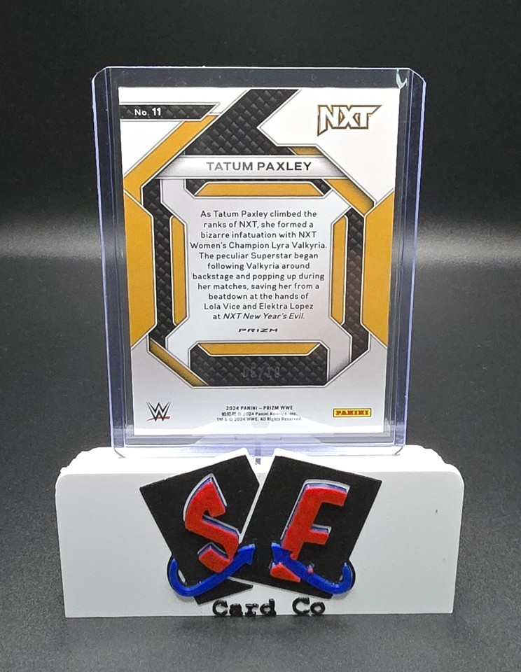 Tatum Paxley 2024 Panini Prizm WWE Undercard Emergent Card 11 Gold