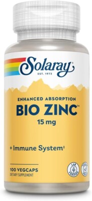 Solaray Bio Zinc 15mg 100 VegCaps