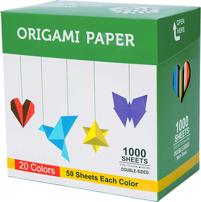 Origami Paper Double Sided Color 160 Sheets 20 Colors 6 Inch Square easy folding