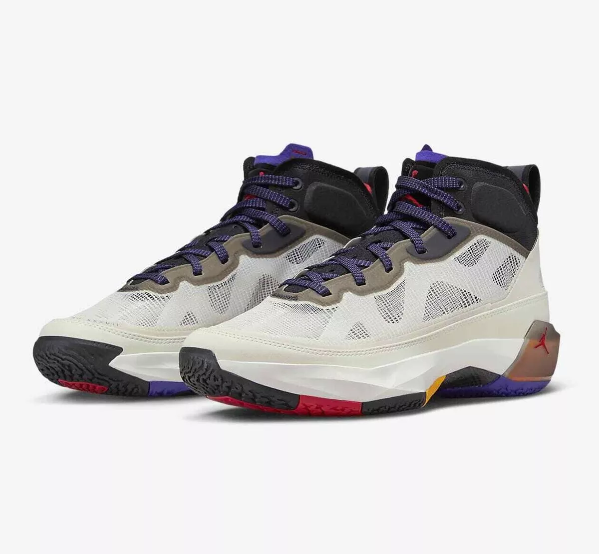 NIKE Air Jordan 37 PF DD6959-060 Light Bone Dark Concorde Fire Red  Basketball | eBay