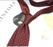 New Classic Polka Dot Red White Blue JACQUARD WOVEN 100 Silk Men's Necktie Tie