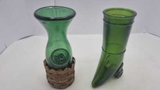 ANTQ5005 Set brocche/caraffe  vino vintage di vetro verde