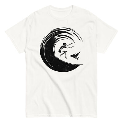 SURF SKELETON Shirt skater emo punk surfer beach ocean cute vacation fit