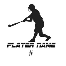 Softball Lady Girl Player Batter Graphic  Vinyl Decal Car Truck Windows