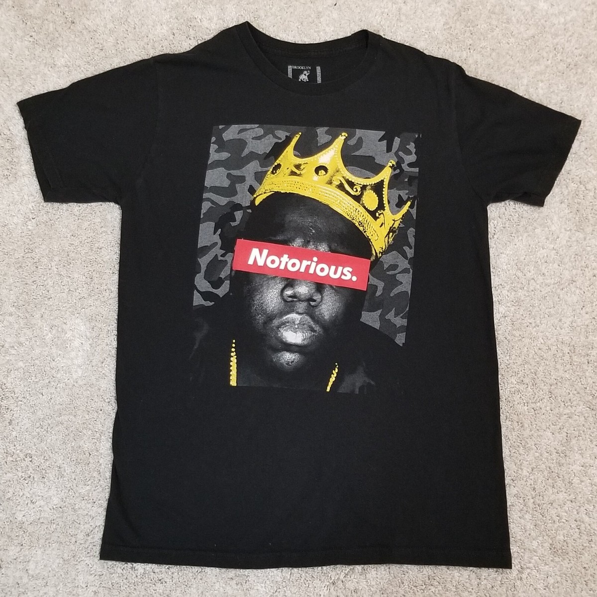 Brooklyn Mint NOTORIOUS B.I.G Crown Rap Hip Hop T-Shirt Size L 