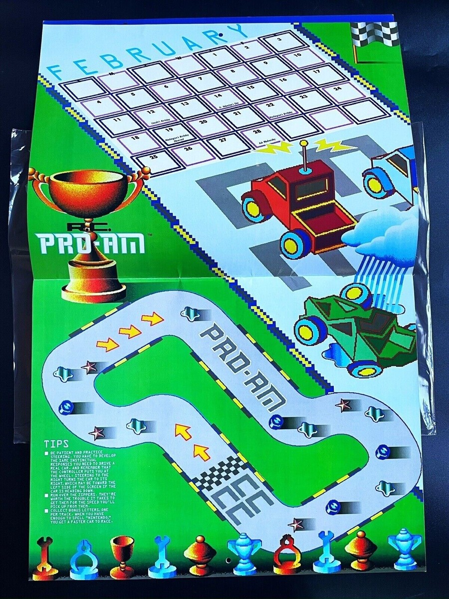 Vintage Nintendo The Power Game 1990 Calendar Zelda Metroid Super