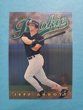 JEFF ABBOTT 1998 BOWMAN ROOKIE OF THE YEAR FAVORITES BASEBALL CARD # ROY1 F6563. rookie card picture