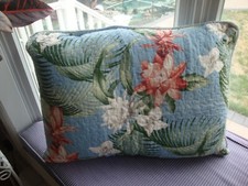 FAB TOMMY BAHAMA HOME TROPICAL BLUE WHITE GRN RECTANGLE 25 X 19 THROW PILLOW