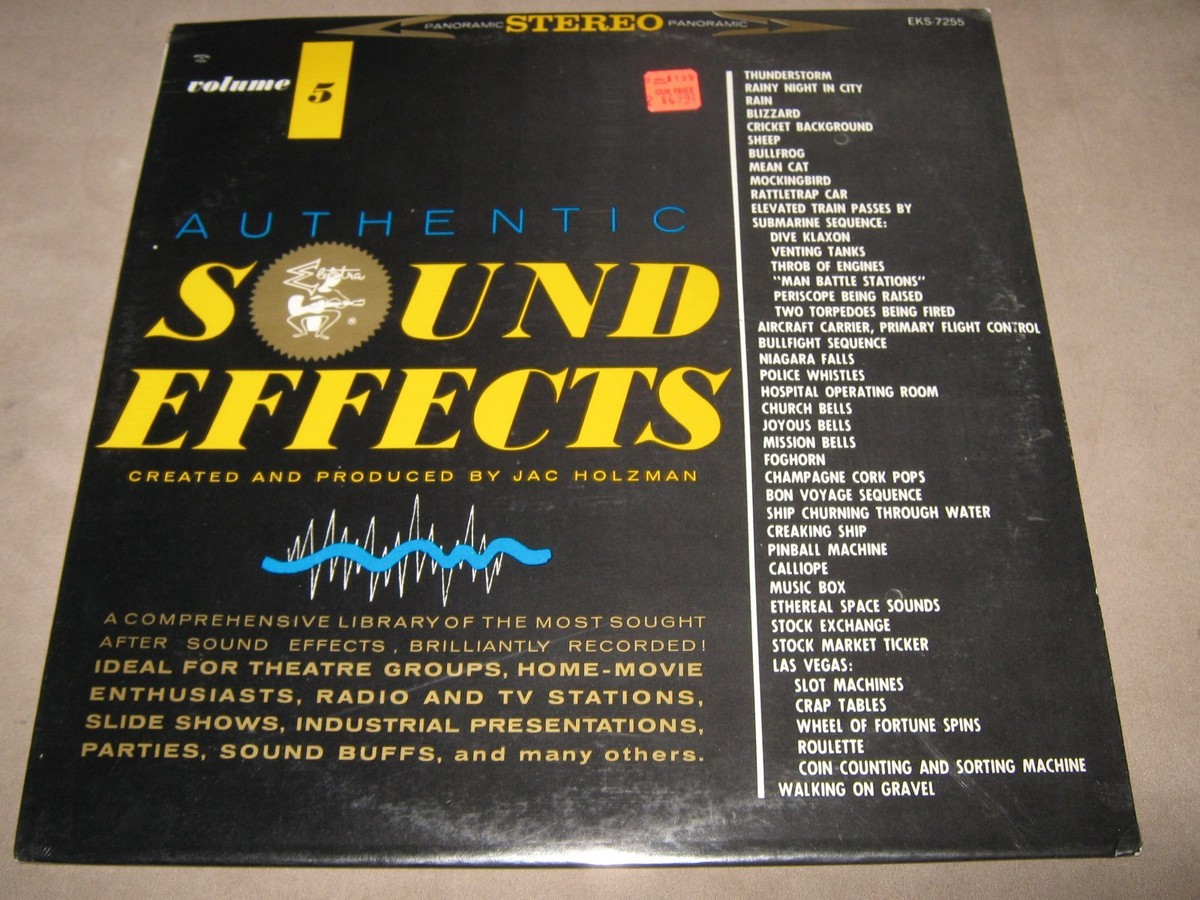 2nd effect　DVD Authentic SOUND EFFECTS V.5 Jac Holzman ORIGINAL SEALED LP 1964