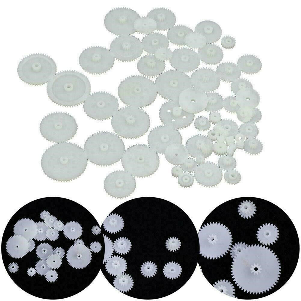58 Pack DIY Plastic Gear Modulus 0.5 Assortment RC Car Robot Toy Motor Upgrade