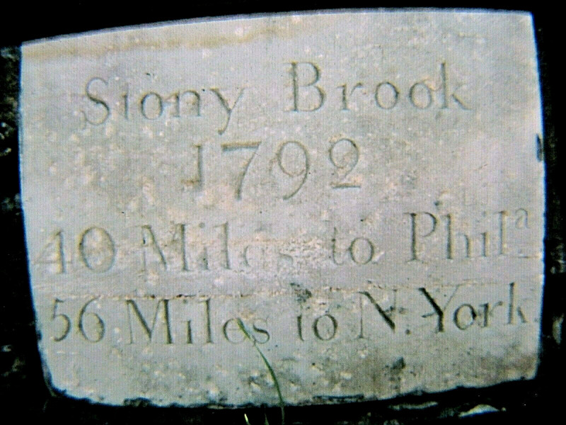 Vtg 1975 35mm Kodachrome Slide Film Photograph Stony Brook Bridge Mile Stone