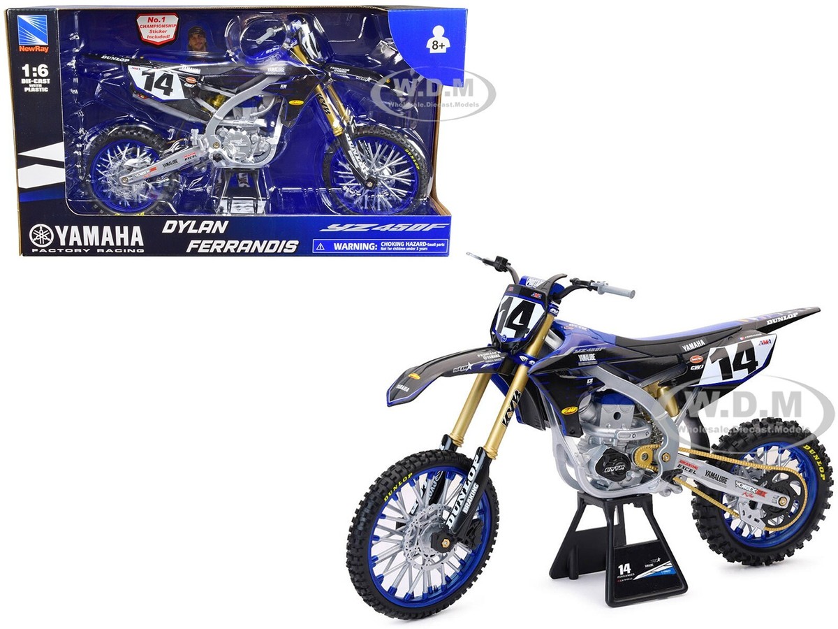 YAMAHA YZ450F #14 DYLAN FERRANDIS 1/6 SCALE MOTORCYCLE MODEL BY