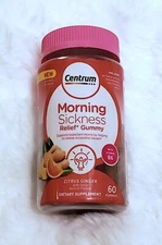 Centrum Morning Sickness Relief Gummy For Nausea - Citrus Ginger - 60 Gummies