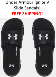 black under armour slides