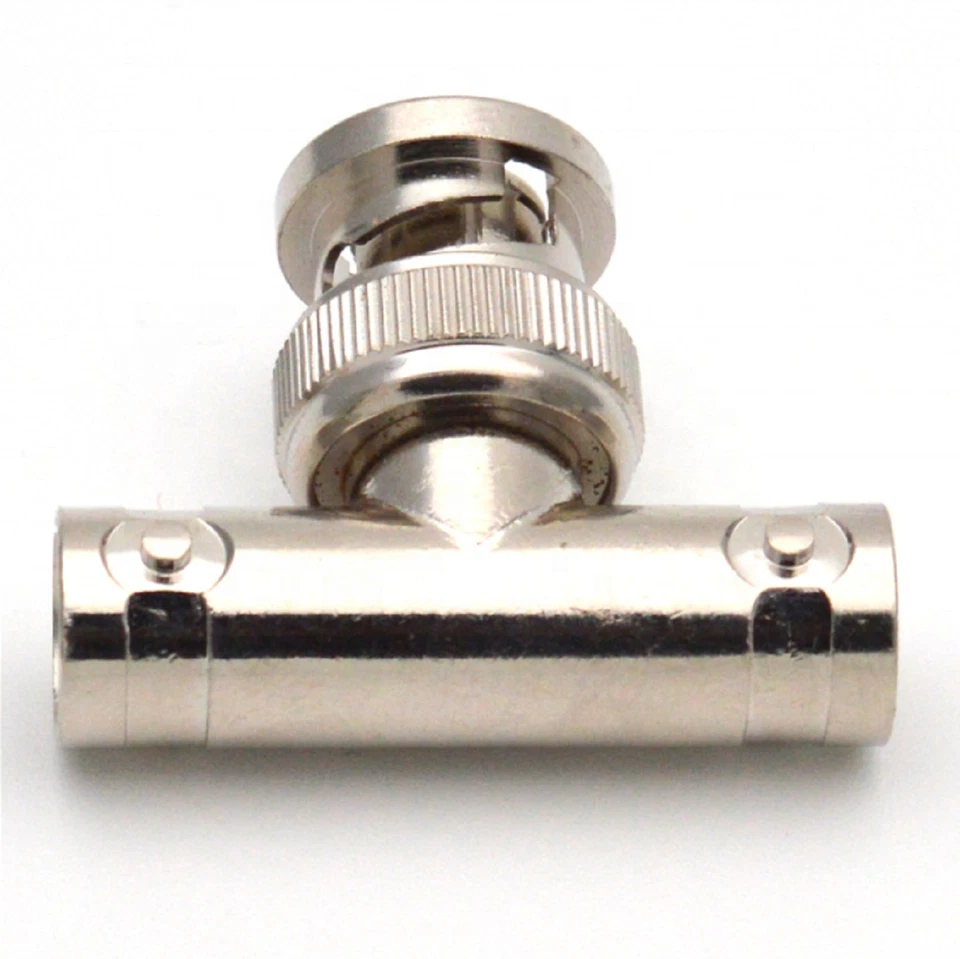 10pc BNC male to dual BNC female adapter T Shape Coaxial Connector RG59 and RG58 - Image 3 of 4