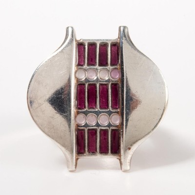David Andersen Norwegen Sterling Silber Emaille Statement Ring Selten Vintage