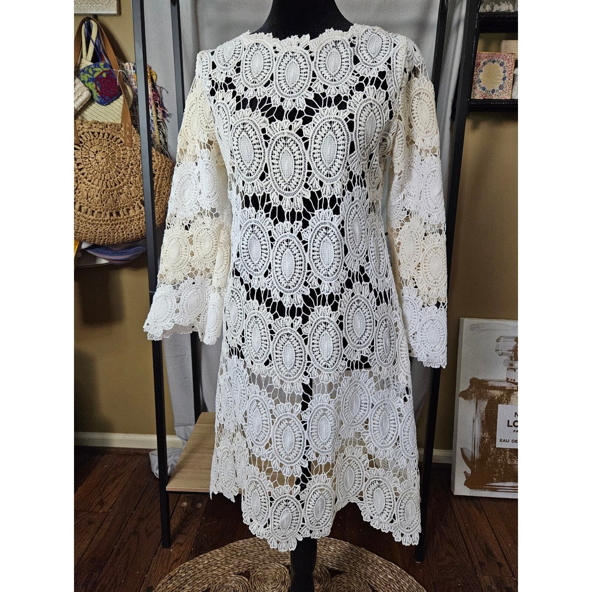 Anthropologie Yoana Baraschi Crochet Lace Dress Size S Anthropologie Yoana Baraschi Crochet Lace Dress Size S