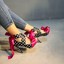thumbnail 5 - Dot Polka Women's Silk Sandals Shoes Peep Toe Stiletto Heel Sexy Occident Roman