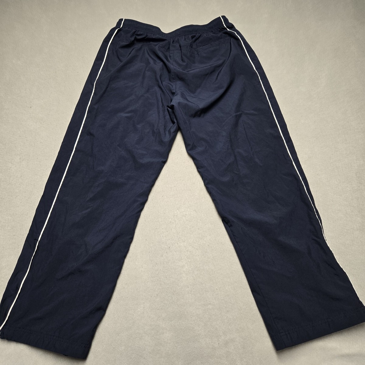Vintage Y2K Nike Windbreaker Track Pants Navy Blue Ankle Zip