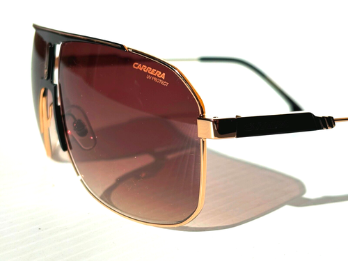 CARRERA Polished Gold & Black UV PROTECTIVE Brown Gradient Sunglass 1043/S 2M2HA - Picture 10 of 19