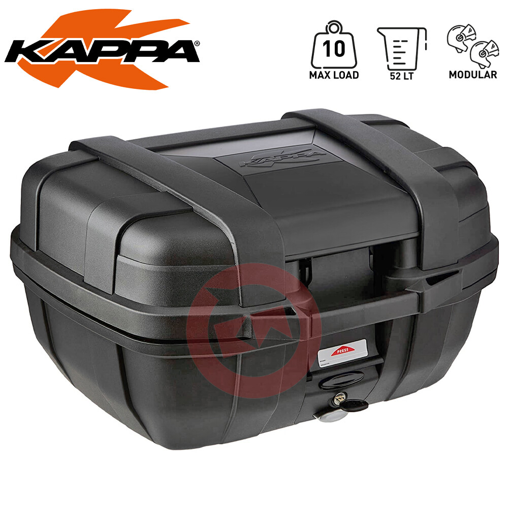 KGR52NN BAULETTO BAULE GARDA TREKKER MONOKEY 52LTR BLACK LINE ALLUMINIO KAPPA