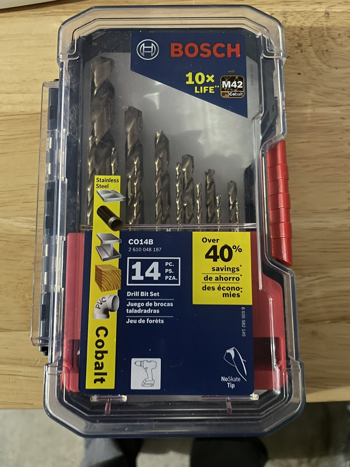 BOSCH CO14B 14Piece Cobalt M42 Metal Drill Bit Assorted Set eBay