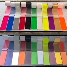 REFLECTIVE IRON ON- 0.75" 1" 2" 4" 6" Widths- 11 Different Colors - 10' 20' 30'