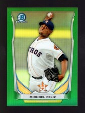 2014 BOWMAN CHROME GREEN REFRACTOR CTP76 MICHAEL FELIZ RC 15/150 ASTROS